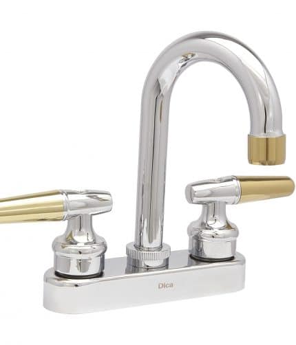 HC117211 - Mezcladora Ecologica De 4 Para Lavabo Tipo Bar Con Cubierta Y Manerales De Palanca Dica 4051.1 - DICA