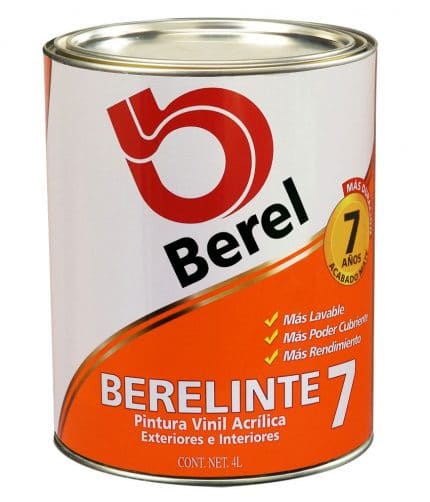 HC83483 - Pintura Vinilica Blanca De 4L Bereline 823-5 - BEREL