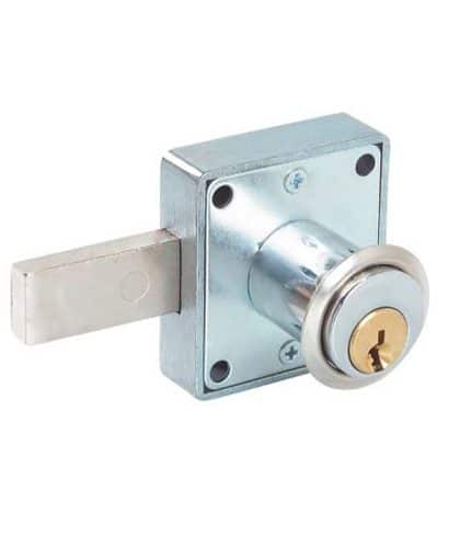 HC120988 - Cerradura Para Mueble Cuadrada De Cilindro Corto Cromo Brillante Lock 14CM - LOCK