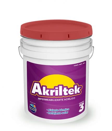C1000562 - Impermeabilizante Acrílico Rojo 3 Años 18L Akriltek AK03TE1 - AKRILTEK