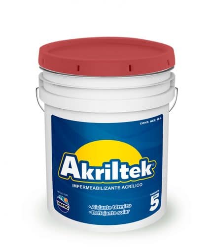C1000564 - Impermeabilizante Acrílico Rojo 5 Años 18L Akriltek AK05TE1 - AKRILTEK