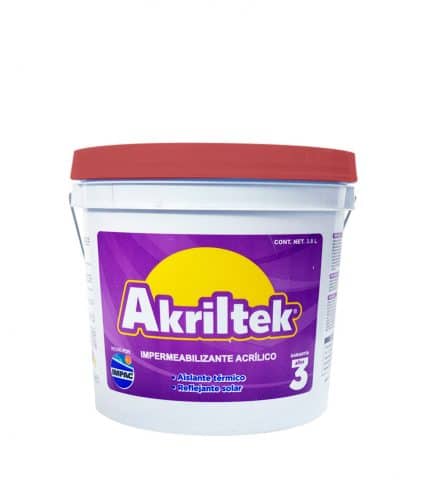 C1001629 - Impermeabilizante Acrílico Rojo 3 Años 3.8L Akriltek AK03TE1 - AKRILTEK