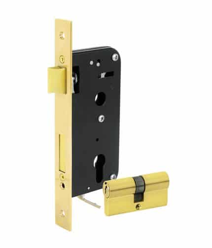 HC59334 - Mecanismo De Embutir Llave De Puntos Laton Brillante Lock LMG45QLB - LOCK