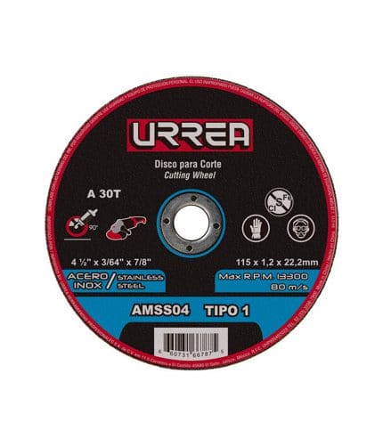 HC60975 - Disco Abrasivo Para Acero Inoxidable De 4-1/2 Urrea Amss04 - URREA