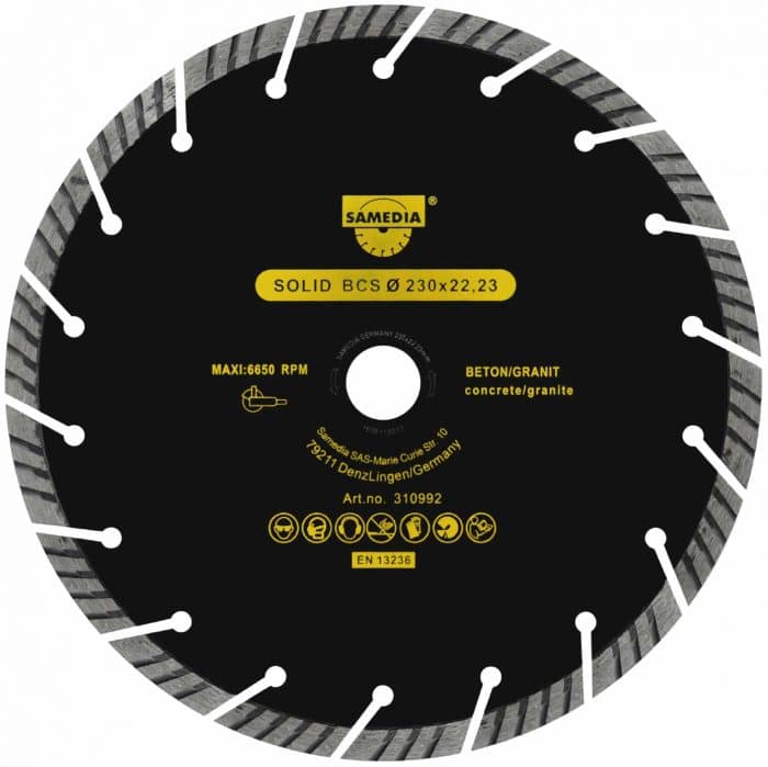 HC152701 - Disco Diamante Segmentado Bcs 9 310992 Solid Samedia - SAMEDIA