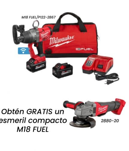 HC149076 - Combo Llave De Impacto 2867-22 + Miniesmeriladora Gratis 2880-20 Milwaukee - MILWAUKEE