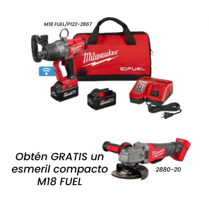 HC149076 - Combo Llave De Impacto 2867-22 + Miniesmeriladora Gratis 2880-20 Milwaukee - MILWAUKEE