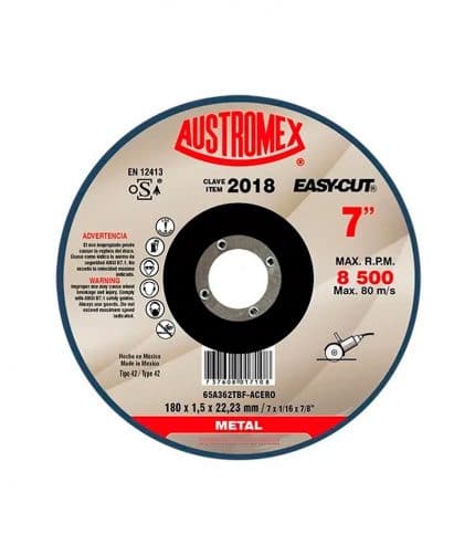 HC68157 - Disco Corte 2018 7X1/16X7/8 Austromex Plano Metal Easycut - AUSTROMEX