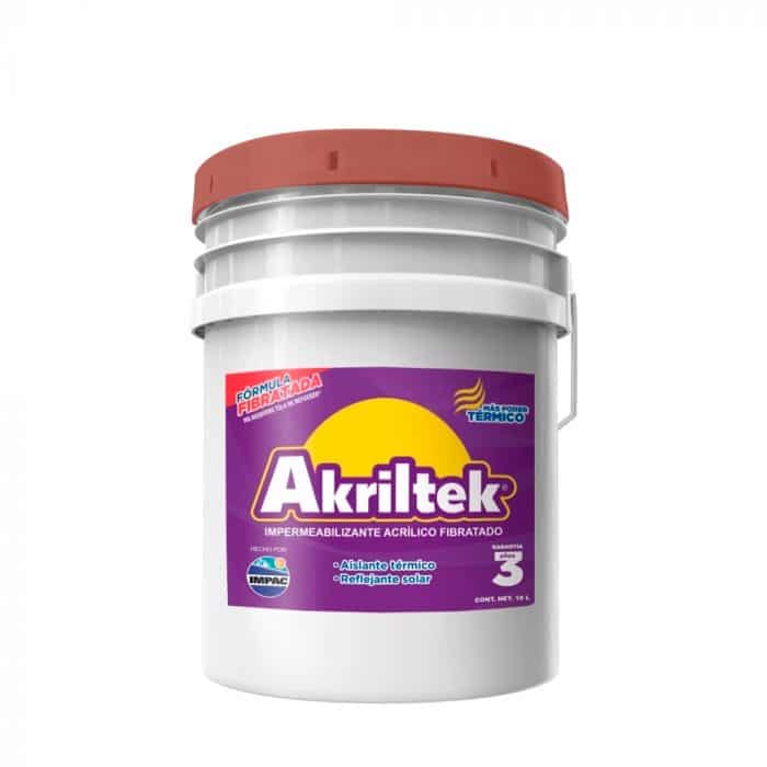 HC122305 - Impermeabilizante 3 Años Rojo 18Lt Fibratado Akriltek Vciak03Te1Nfm - AKRILTEK