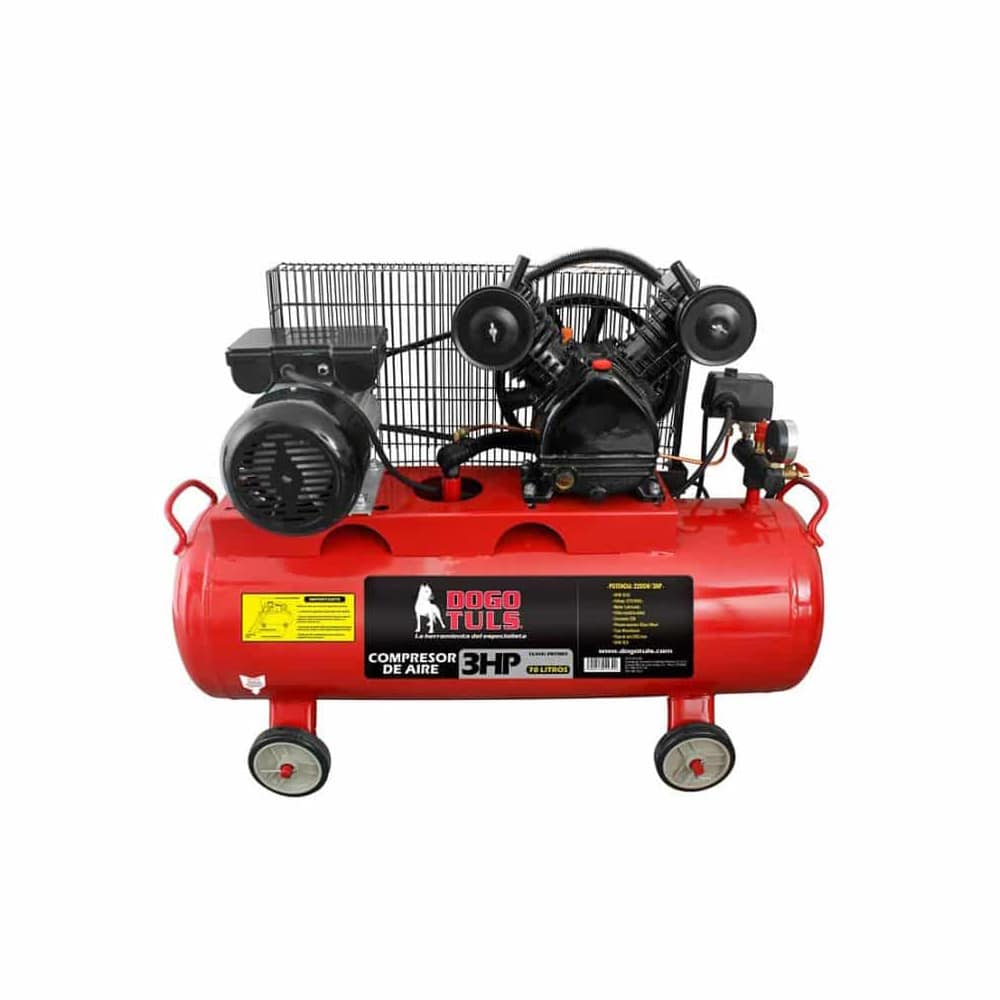 Compresor De Aire Con Banda Lubricado Motor 3HP 70L ZM7003