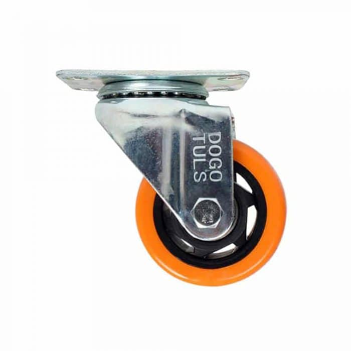 HC96016 - Rodaja De Pvc Naranja Giratoria Con Placa 3 ZF5114 - GENERICO