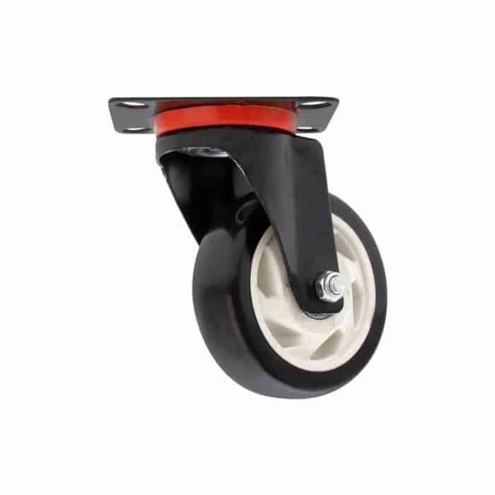 HC99689 - Rodaja De Pvc Negro Giratoria Con Placa 4 ZF5082 - DOGOTULS