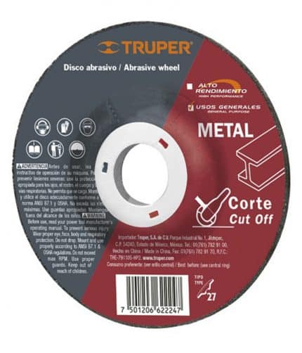HC44624 - Disco Corte De Metal De 4-1/2 Truper 12569 Uso General - TRUPER