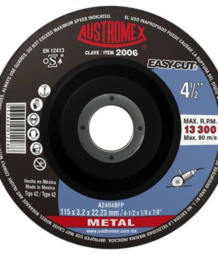 HC00025 - Disco Corte Metal De 4-1/2 X 1/8 X 7/8 Austromex 2006 - AUSTROMEX