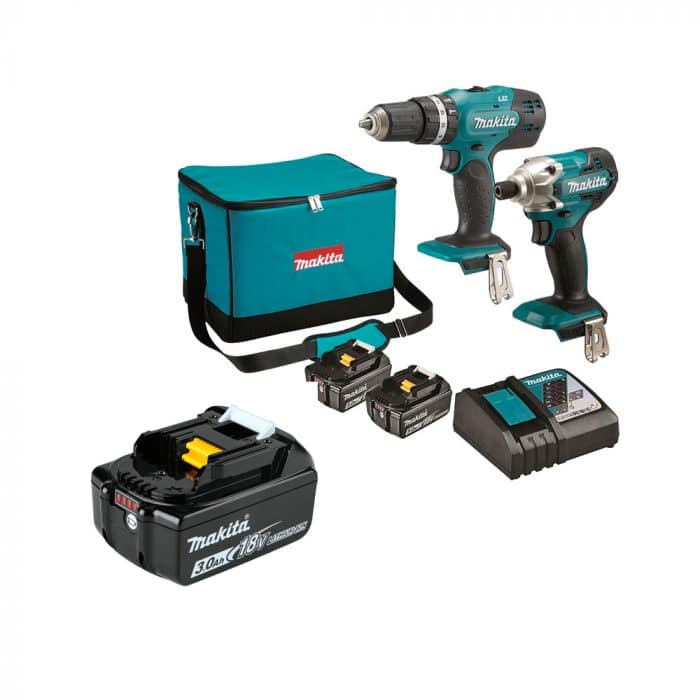 KHC159121 - KIT Combo Rotomartillo + Batería + Atornillador de Impacto DLX2336SYX + Batería 18V 3,0A BL1830B Makita KHC159121 - MAKITA