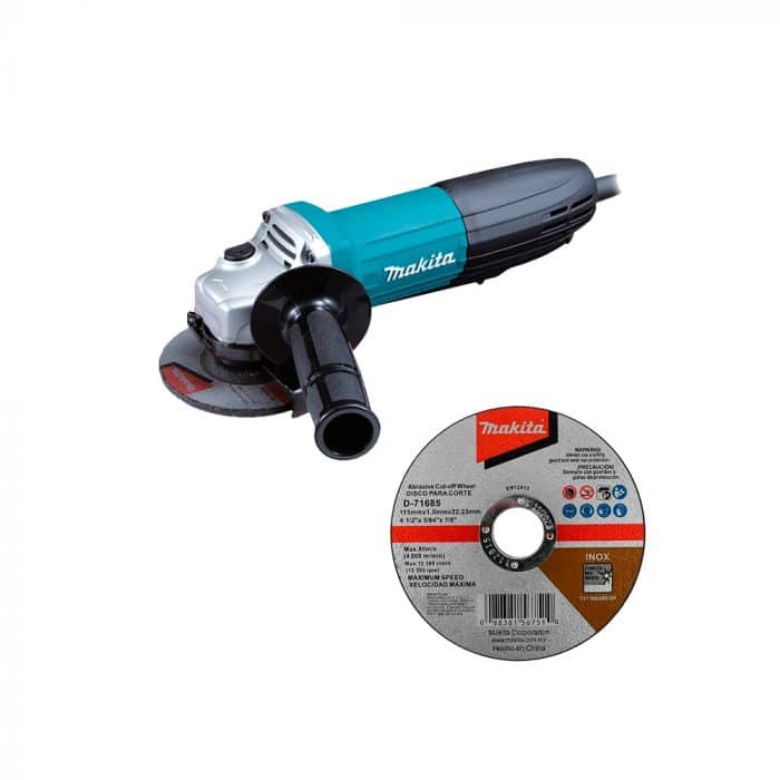 KHC159125 - KIT Miniesmeriladora Angular 4-1/2 720W GA4534 + Disco Abrasivo 115mm D-71685 Makita KHC159125 - MAKITA