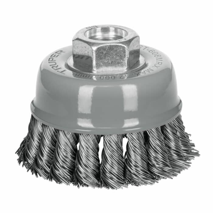 HC152383 - Carda Copa 3' Alambre Trenzado Grueso Multi-Rosca Truper 100854 - TRUPER