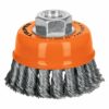 TRU17529 - Carda Copa 3' Alambre Trenzado Grueso Eje 5/8'-11 Truper 17529 - TRUPER