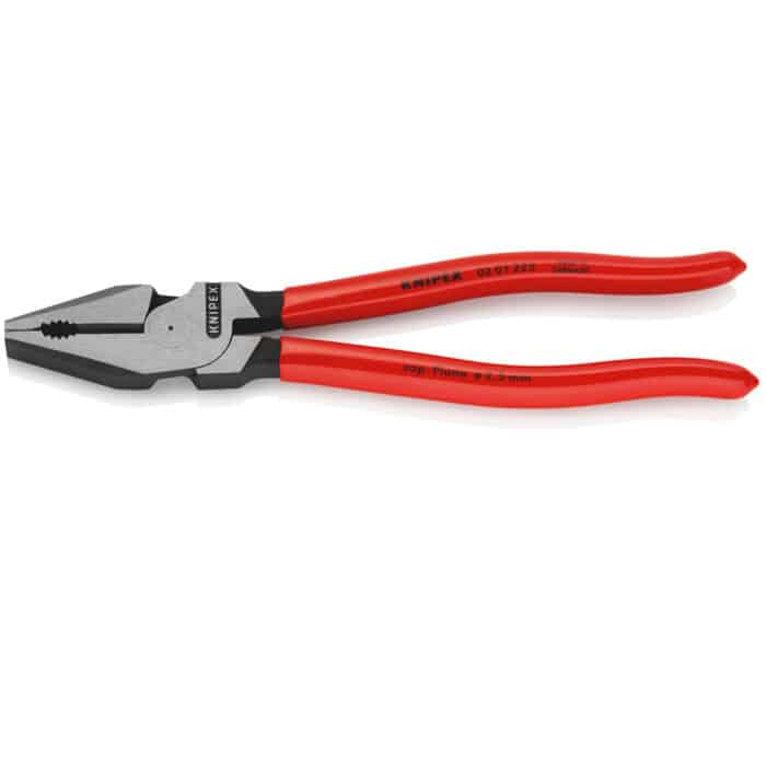 HC147085 - Alicate Universal De Fuerza Recubiertos De Plástico Negro Atramentado 225 Mm KNIPEX 02 01 225 - KNIPEX