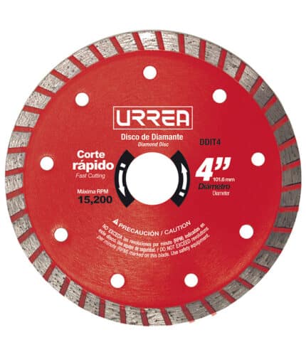 URRDDIT4 - Disco De Diamante Uso Industrial Corte Turbo 4 Urrea DDIT4 - URREA
