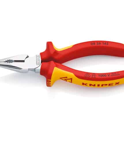 HC108089 - Alicate Universal En Punta Aislados Con Fundas Multicomponentes, Según Norma Vde Cromado 145 Mm KNIPEX 08 26 145 - KNIPEX