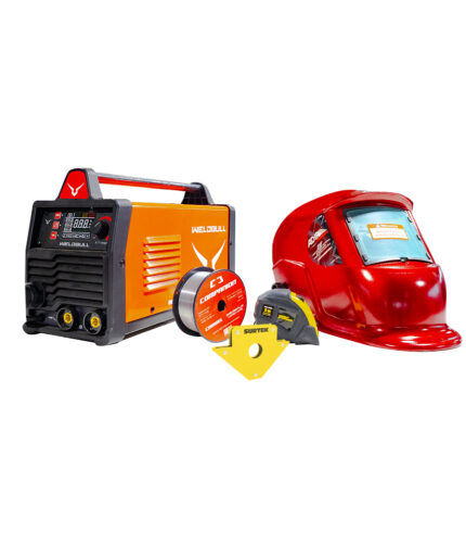 KHC168524 - Kit Weldbull Soldaor Inversor + Careta + Flexometro + Microalambre + Escuadra - WELDBULL