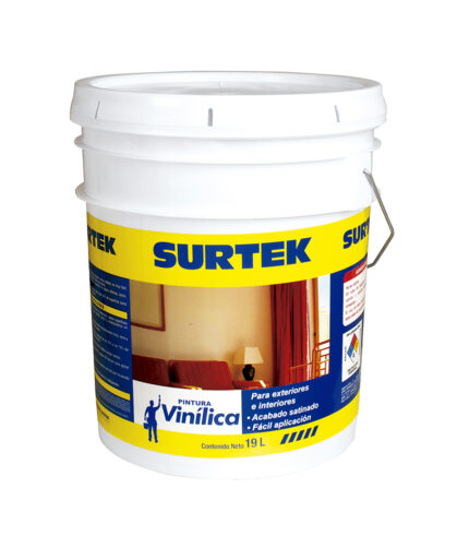 HC11936 - Cubeta De Pintura Vinílica 19 Lt Color Marfil Surtek SP20421 - SURTEK