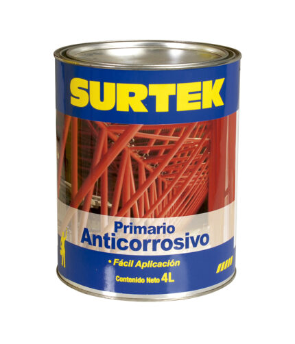 HC125835 - Esmalte Anticorrosivo Para Metal 4 Lt Color Rojo Óxido Surtek SP50356 - SURTEK