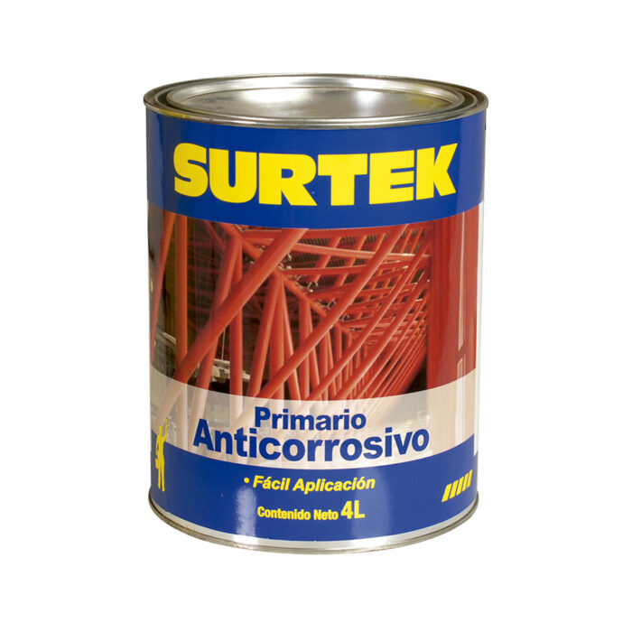 HC125835 - Esmalte Anticorrosivo Para Metal 4 Lt Color Rojo Óxido Surtek SP50356 - SURTEK