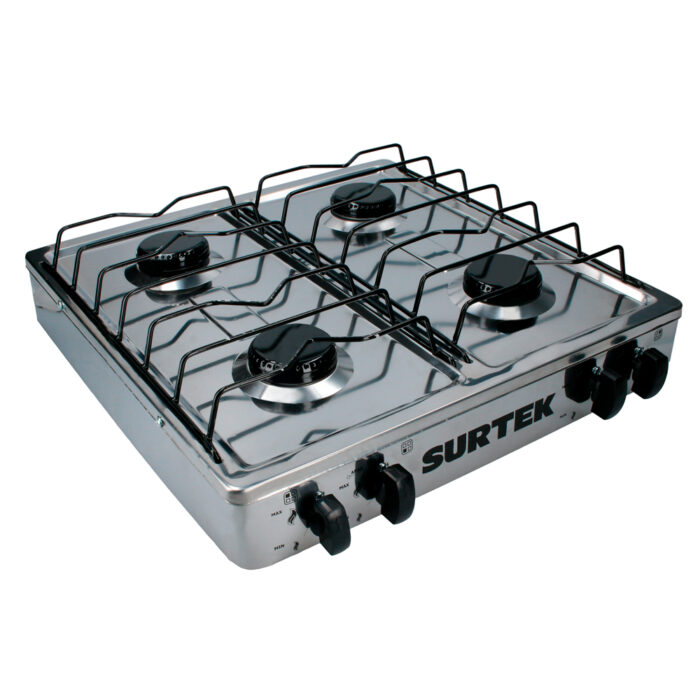 HC139453 - Estufa De Gas 4 Quemadores De Acero Inoxidable Surtek EGAF4 - SURTEK