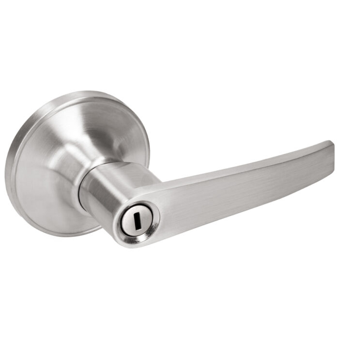 HC143543 - Manija Tubular Recta Función Baño Níquel Satinado Llave Estándar Blíster Lock 11MA - LOCK