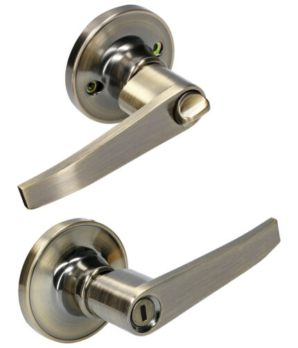 HC150156 - Manija Tubular Recta Función Baño Latón Antiguo Llave Estándar Blíster Lock 15MA - LOCK