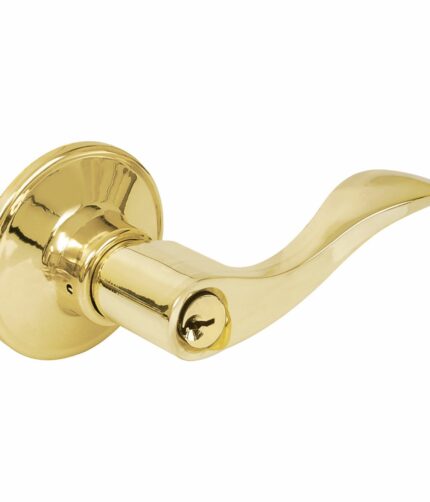 HC150157 - Manija Tubular Curva Función Baño Latón Brillante Llave Estándar Blíster Lock 19MA - LOCK