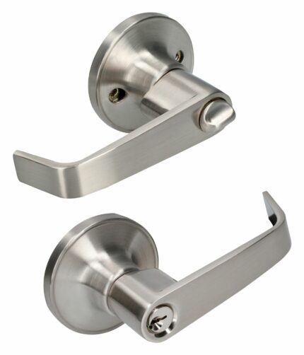 HC150160 - Manija Tubular Plana Función Entrada Y Recámara Níquel Satinado Llave Estándar Blíster Lock 22MA - LOCK