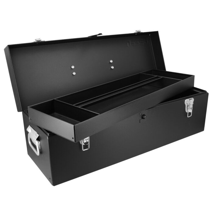 HC152987 - Caja Portaherramientas Metálica Color Negro 25 X 8 X 9 Urrea D9C20 - URREA