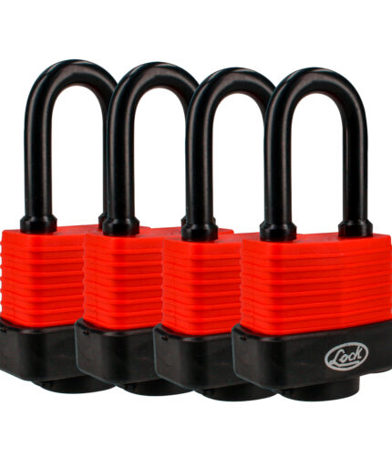 HC153831 - Juego De Candados Impermeables Largos 40 Mm Llave Estándar 4 Piezas Lock J4CIL - LOCK