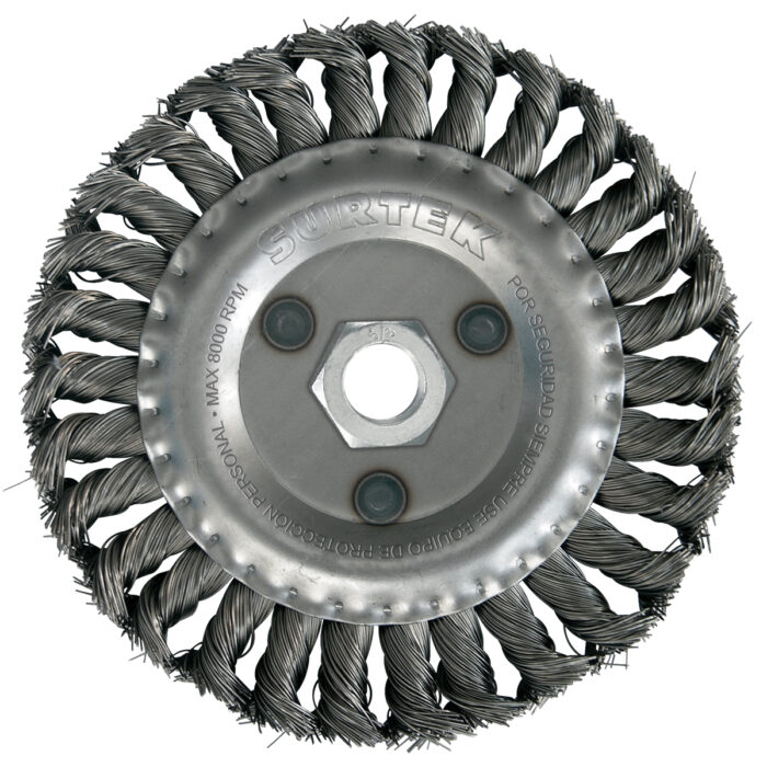HC157382 - Carda Circular Trenzada Alambre Delgado 12 X 0.30 Mm Multi Eje Surtek C544 - SURTEK