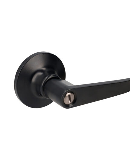 HC157401 - Manija Tubular Recta Función Baño Negra Llave Estándar Blíster Lock 26MA - LOCK