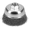 HC168207 - Carda Copa Trenzada Alambre Delgado Acero Inoxidable 5 X 0.30 Mm Con Rosca 5/8 Surtek C604 - SURTEK
