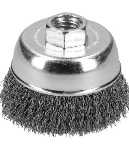 HC168207 - Carda Copa Trenzada Alambre Delgado Acero Inoxidable 5 X 0.30 Mm Con Rosca 5/8 Surtek C604 - SURTEK
