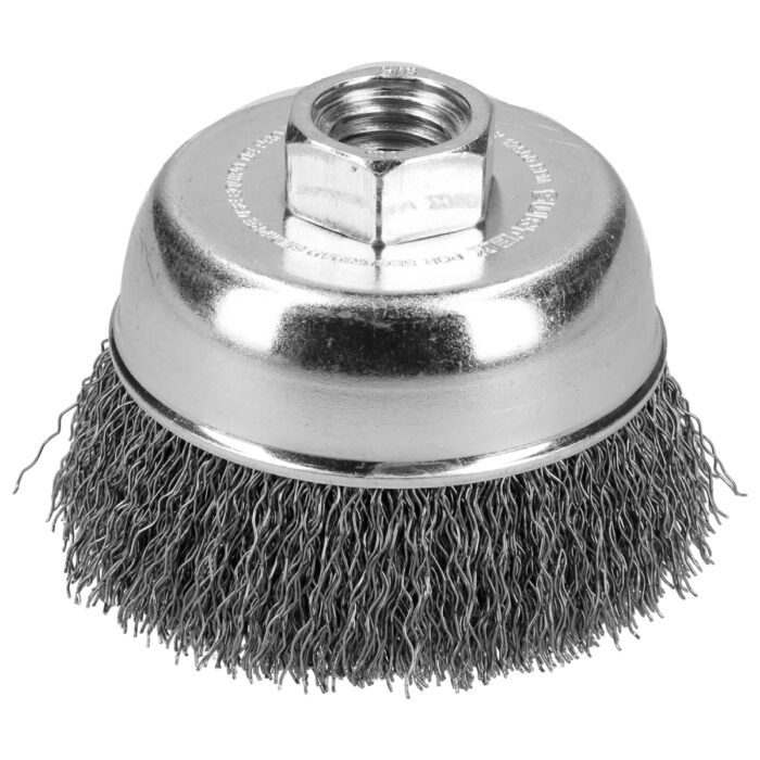 HC168208 - Carda Copa Trenzada Alambre Delgado Acero Inoxidable 5 X 0.30 Mm Con Rosca M14 Surtek C605 - SURTEK