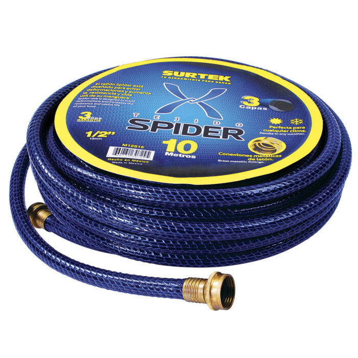 HC26832 - Manguera Para Jardín Tejido Spider Con Conector Metálico 3/4 25 M Surtek M34S25 - SURTEK