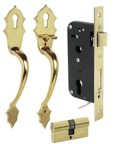 HC70547 - Conjunto Classic Función Doble Latón Brillante Llave Estándar Lock L119ELB - LOCK