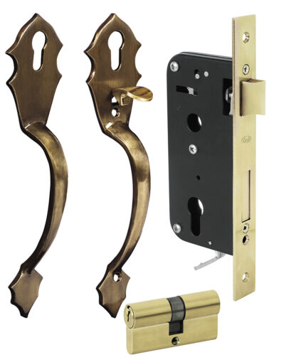 HC70628 - Conjunto Classic Función Doble Latón Antiguo Llave Estándar Lock L119ELA - LOCK