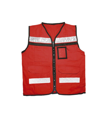 HC94184 - Chaleco De Seguridad Tipo Supervisor Cerrado Con Reflejante Rojo Eg Urrea USCH13 - URREA