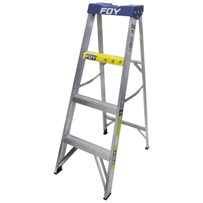 HC99582 - Escalera De Tijera Tipo Iii De Aluminio Y Tapa Plástica Con 3 Peldaños Foy ETF3 - FOY