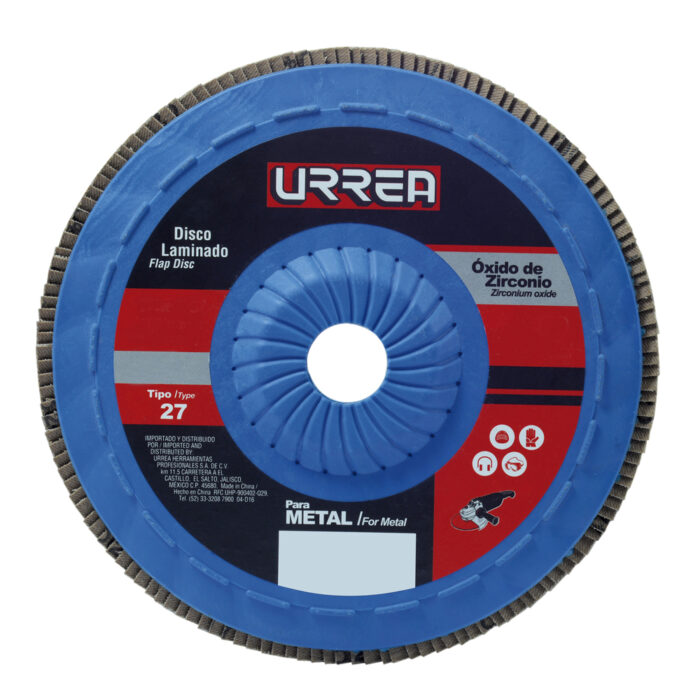 HC103503 - Disco Laminado Tipo 27 Grano 80 Con Respaldo Plástico 7 Urrea FD78P - URREA