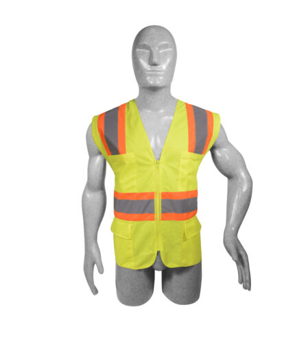 HC105074 - Chaleco De Seguridad De Alta Visibilidad Con Cierre Y 6 Bolsas Naranja Unitalla Surtek 137496 - SURTEK