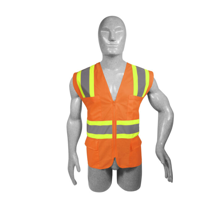 HC105075 - Chaleco De Seguridad De Alta Visibilidad Con Cierre Y 6 Bolsas Amarillo Unitalla Surtek 137497 - SURTEK