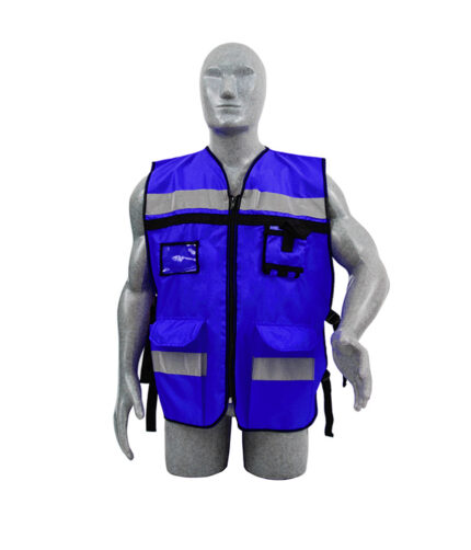 HC119457 - Chaleco De Seguridad Tipo Supervisor Abierto Con Reflejante Azul Rey Unitalla Surtek 137592 - SURTEK